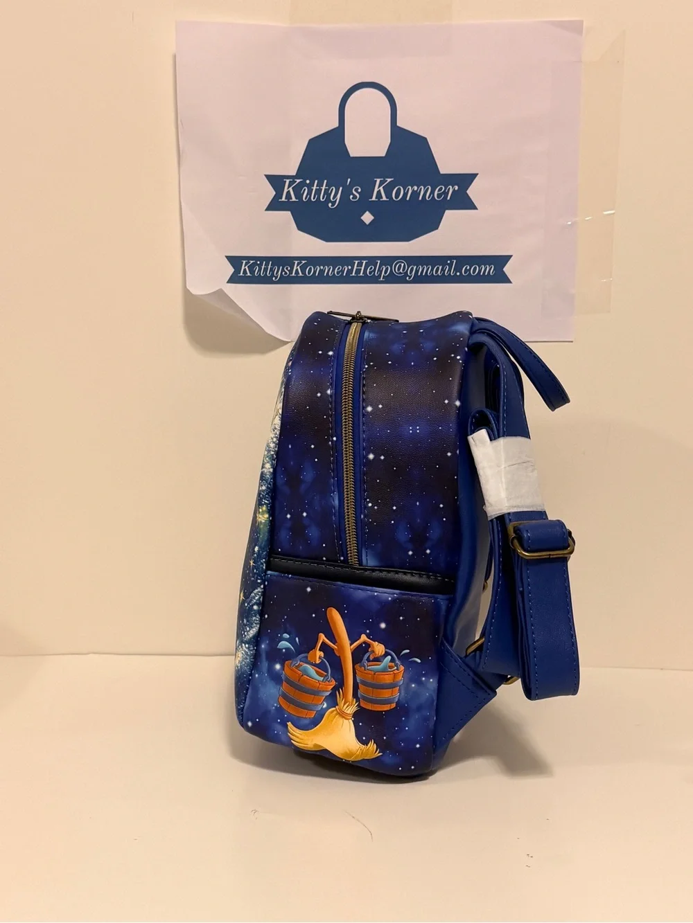 Disney Fantasia Sorcerer Mickey Mouse Backpack - Blue Stars